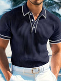 Lucian | Kortærmet farveblok-poloshirt