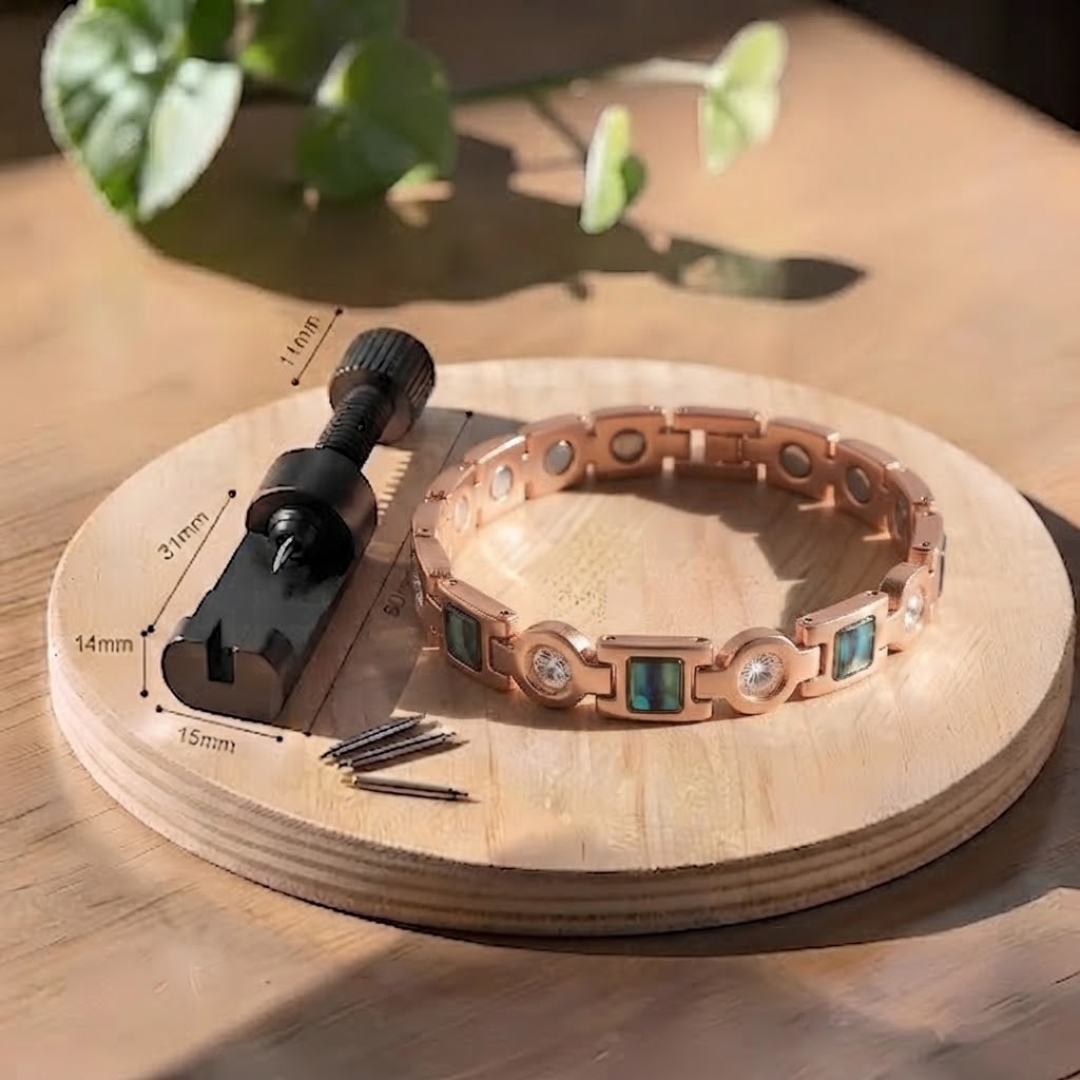 Armbånd i kobber Big Salvia – Nordlys Copenhagen