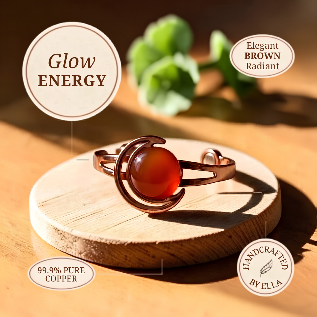 Brunt kobberarmbånd Glow – Nordlys Copenhagen
