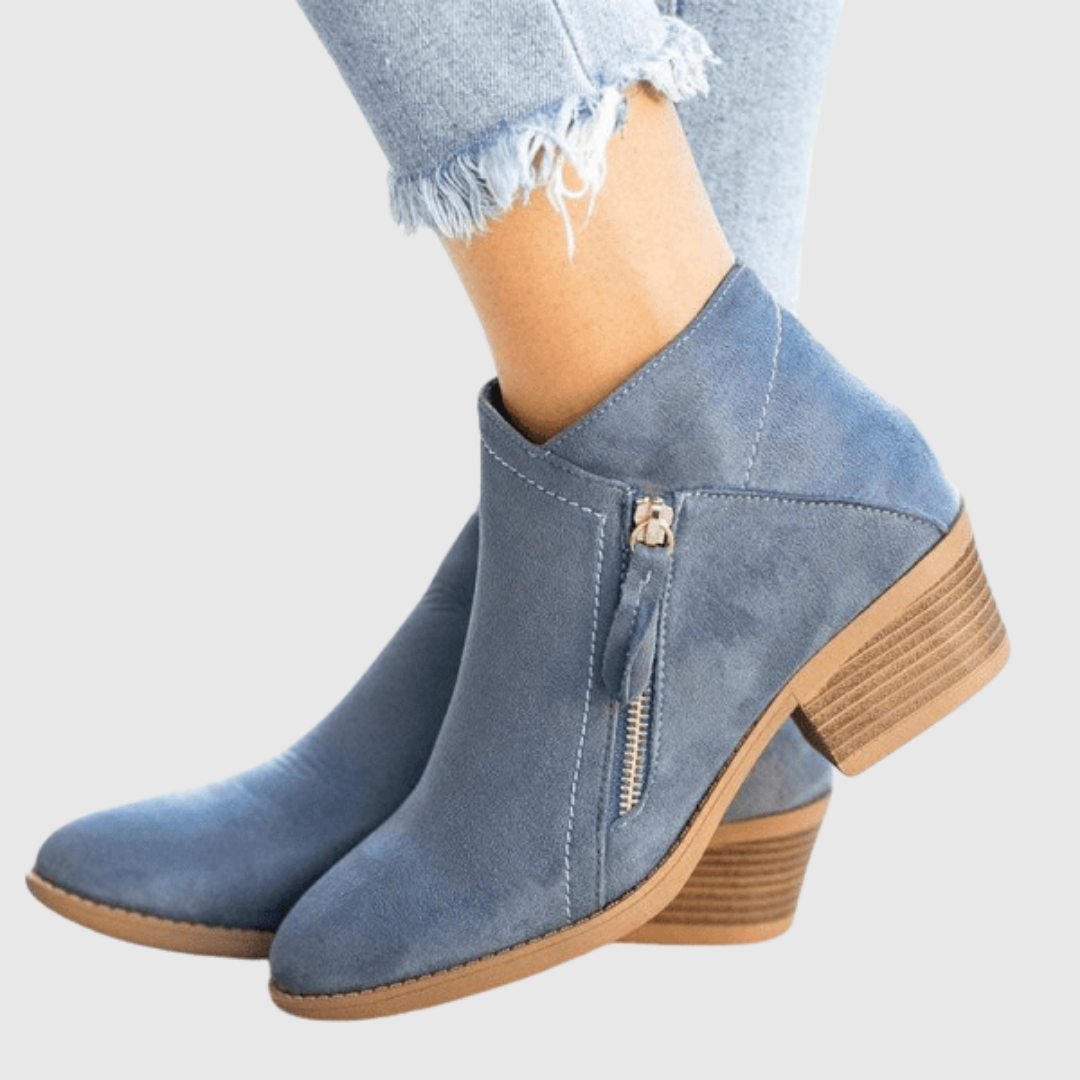 AVENYA | BOTTINES EN CUIR AVEC ZIP LATÉRAL