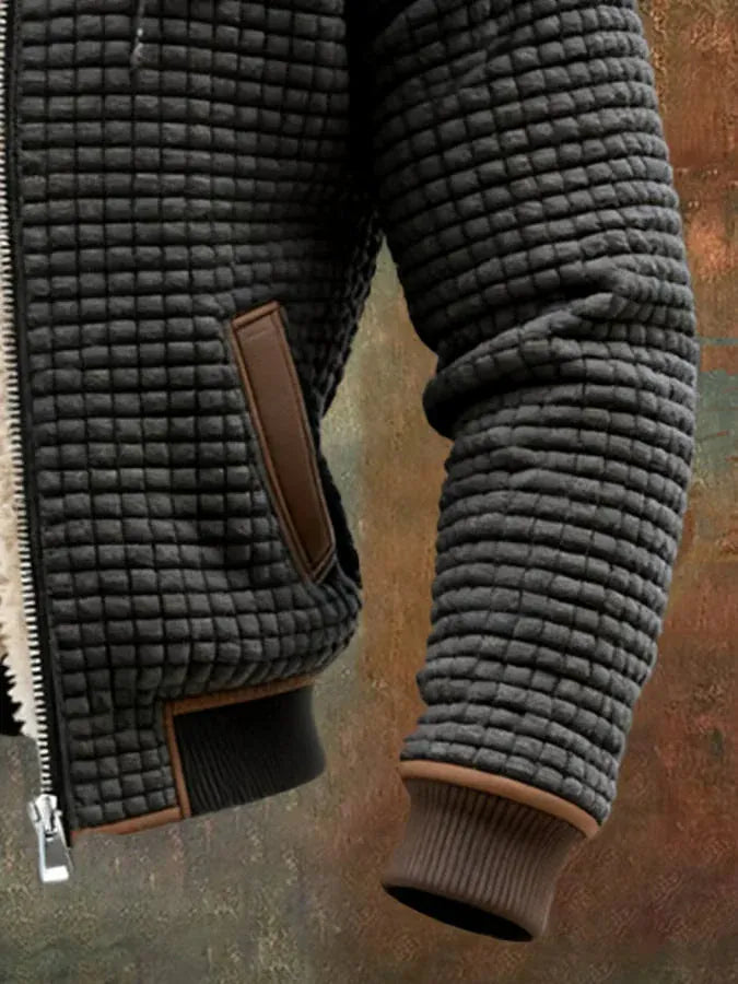 Vaffeljakke med sherpafor DONACCI