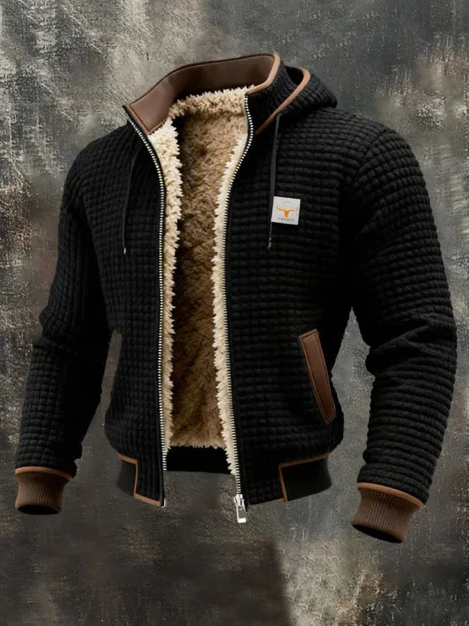Vaffeljakke med sherpafor DONACCI