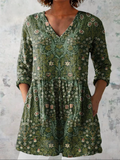 Julie | Lang bluse med V-udskæring
