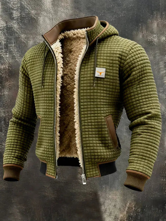 Vaffeljakke med sherpafor DONACCI