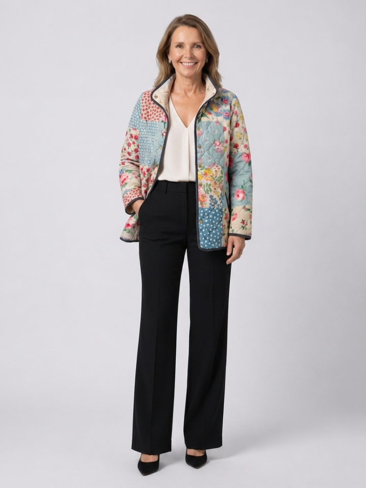 AVELOIRE | Veste Matelassée Patchwork Fleuri Chloé