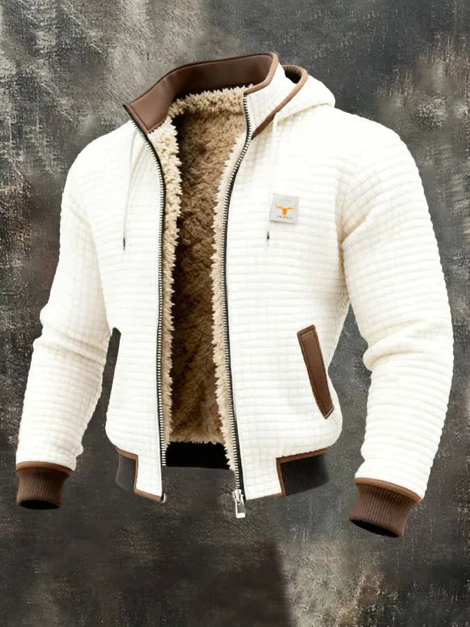 Vaffeljakke med sherpafor DONACCI