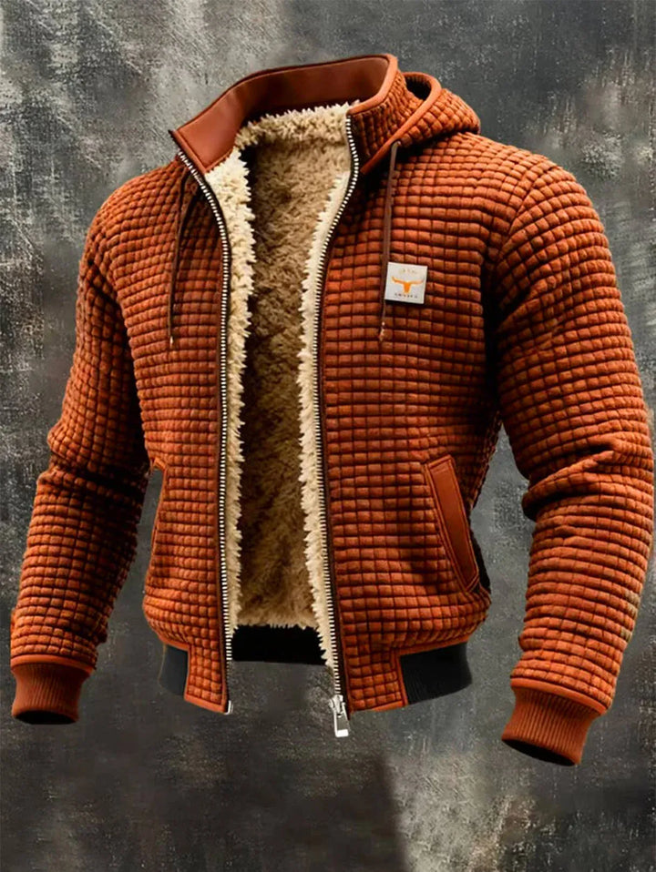 Vaffeljakke med sherpafor DONACCI