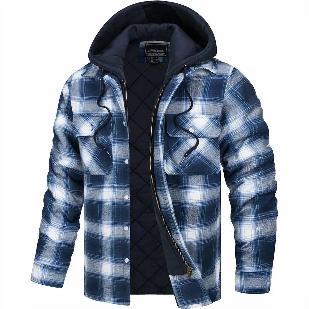 Mænds Ternet Flannel Jakke
