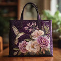 Håndlavet taske med blomster
