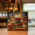 Håndlavet taske med blomstermotiv
