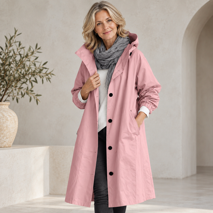 Arabella – Lang trenchcoat med hætte