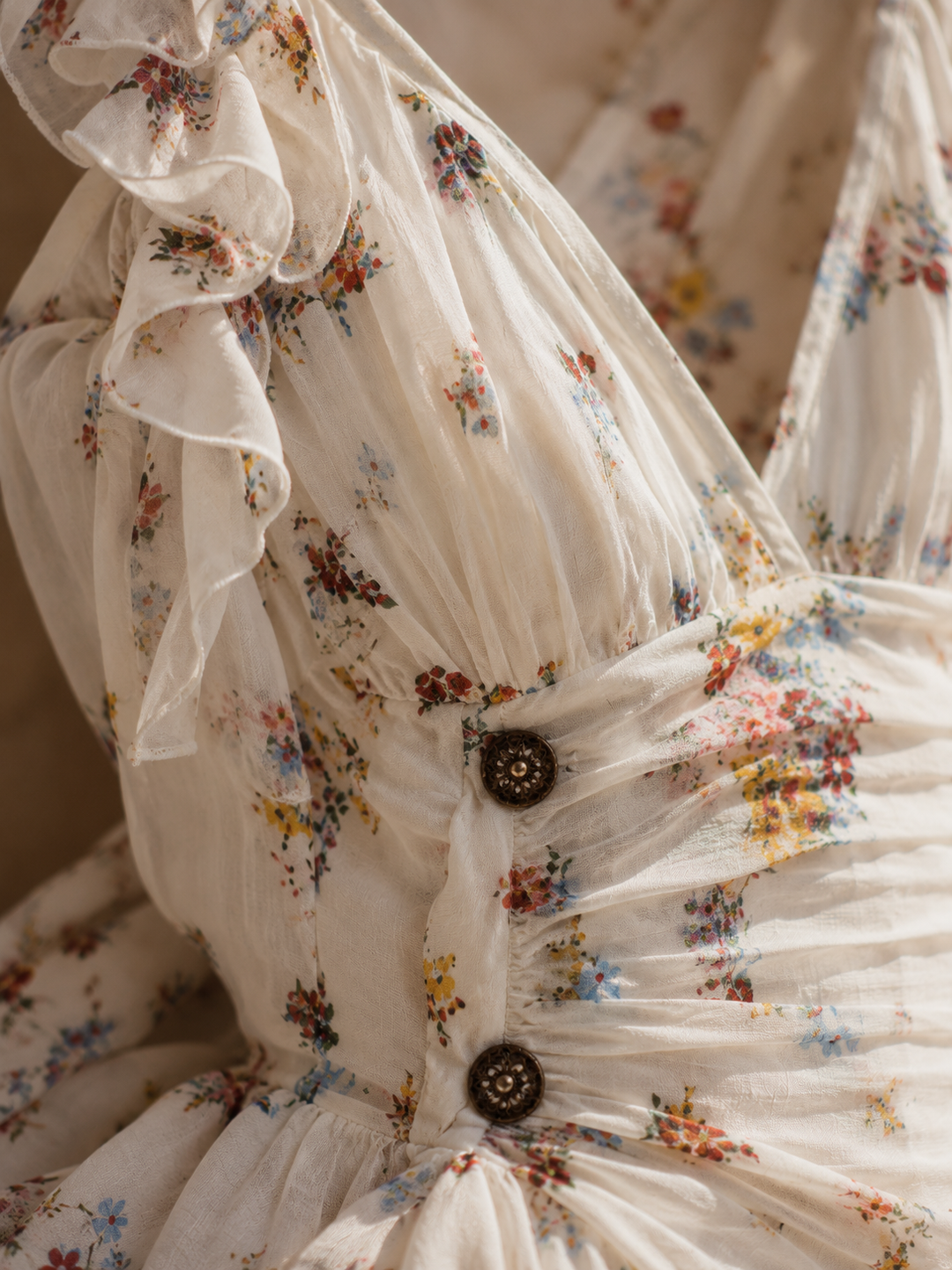 Claire - Retro minikjole med blomster