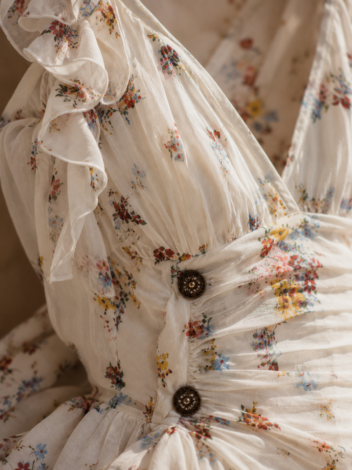 Claire - Retro minikjole med blomster