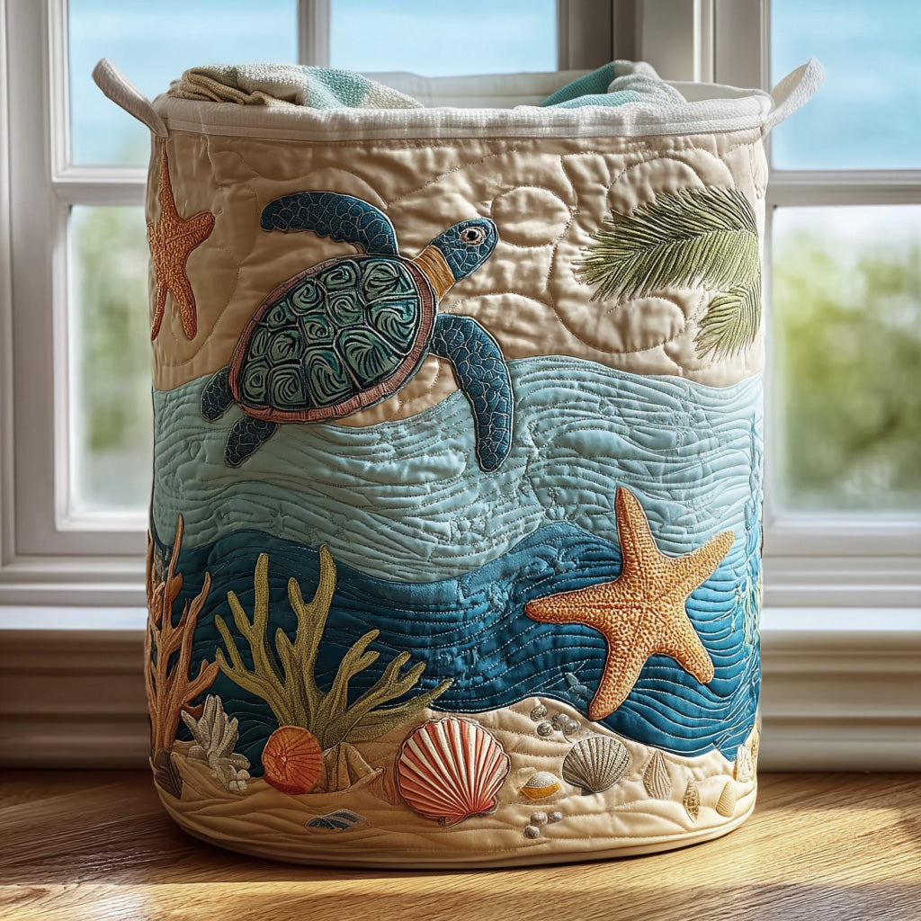 Honour™ | Quiltet vasketøjskurv Coastal Harmony