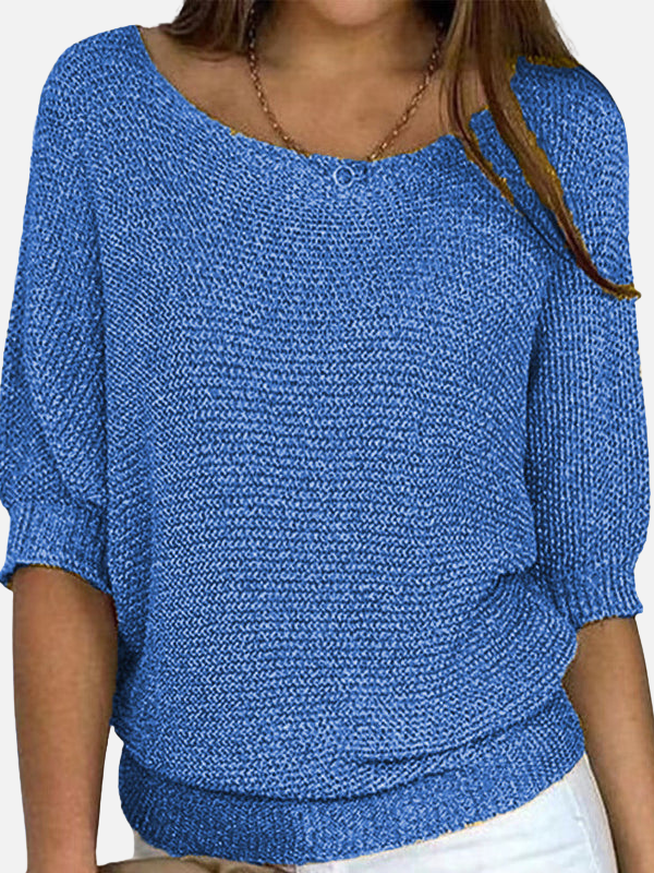 Marianne | Pull en tricot décontracté avec décolleté bateau