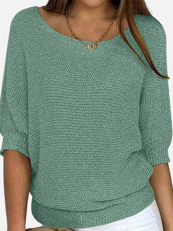 Marianne | Pull en tricot décontracté avec décolleté bateau