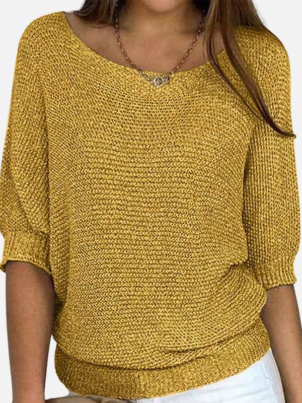 Marianne | Pull en tricot décontracté avec décolleté bateau