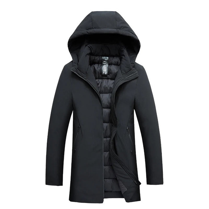 Herre Vandafvisende Hættejakke til Vinter, Slim Fit