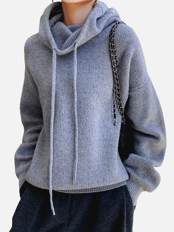 Marianne | Oversized strikket hættetrøje