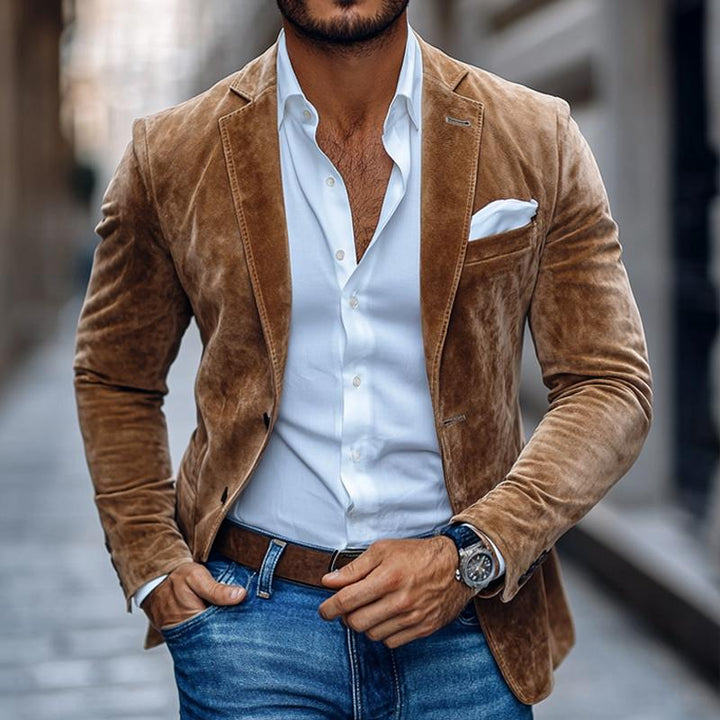 Herre Moderne Brun Blazer