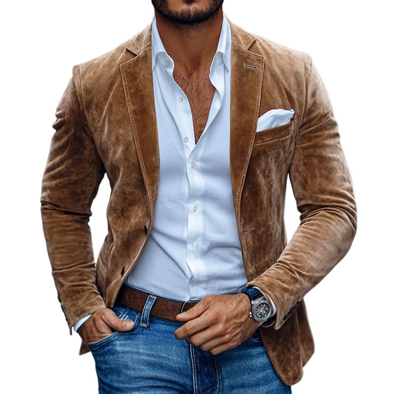 Herre Moderne Brun Blazer