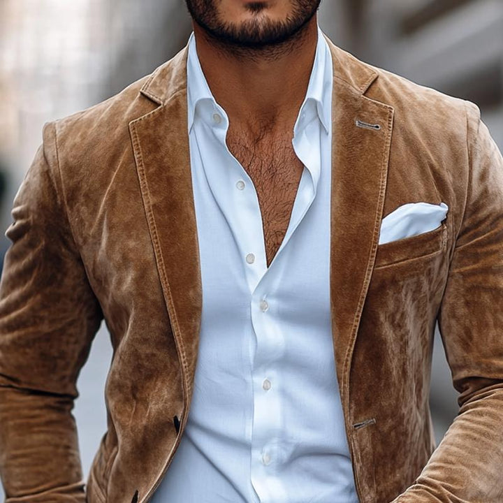 Herre Moderne Brun Blazer