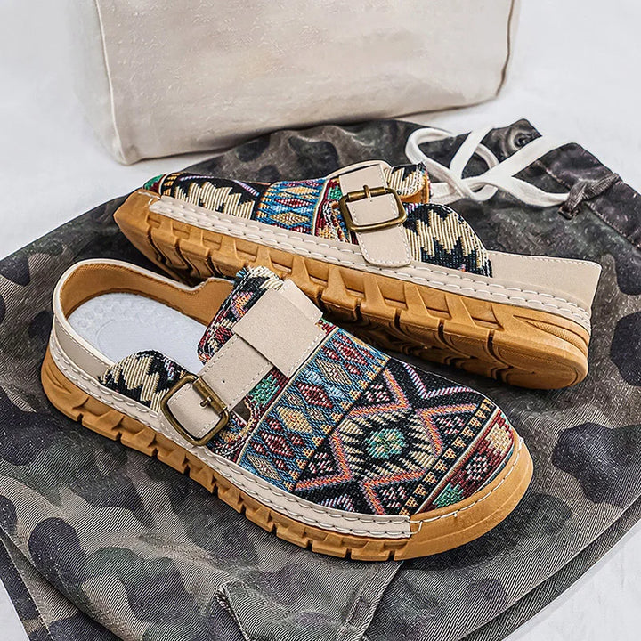 Hannah | Boho-mønstrede slip-on-mules