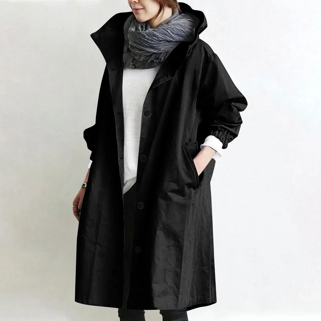 Arabella – Lang trenchcoat med hætte