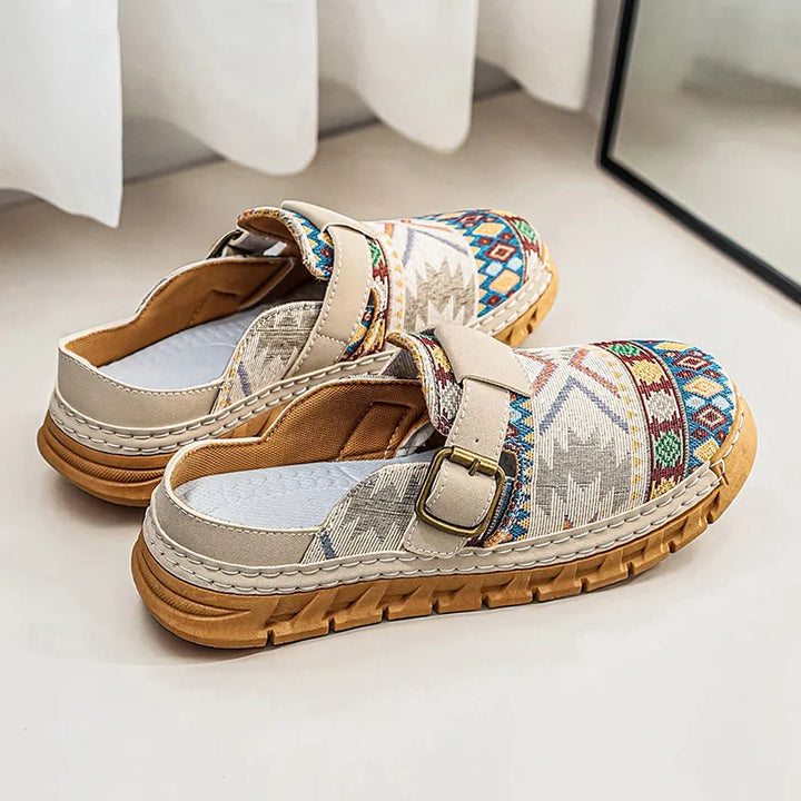 Hannah | Boho-mønstrede slip-on-mules
