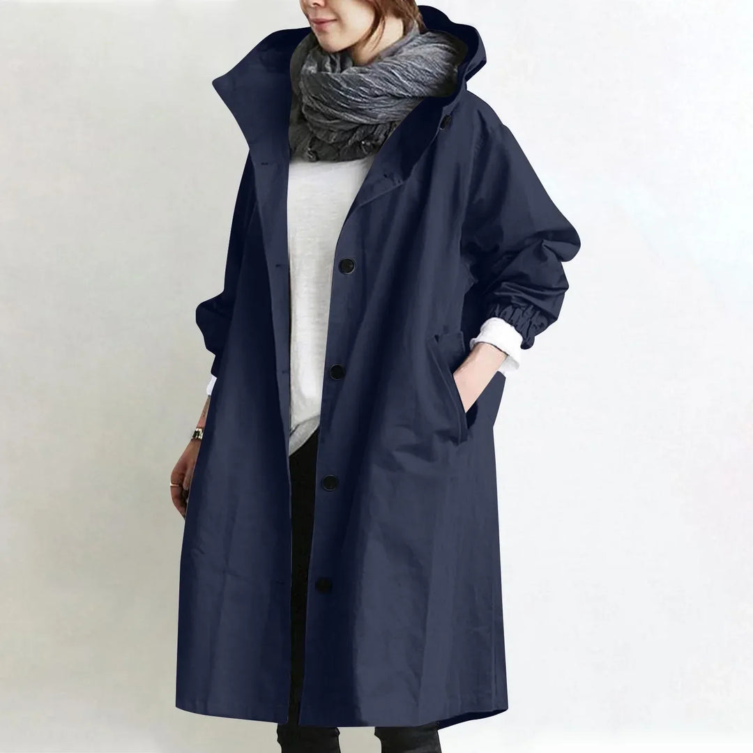 Arabella – Lang trenchcoat med hætte