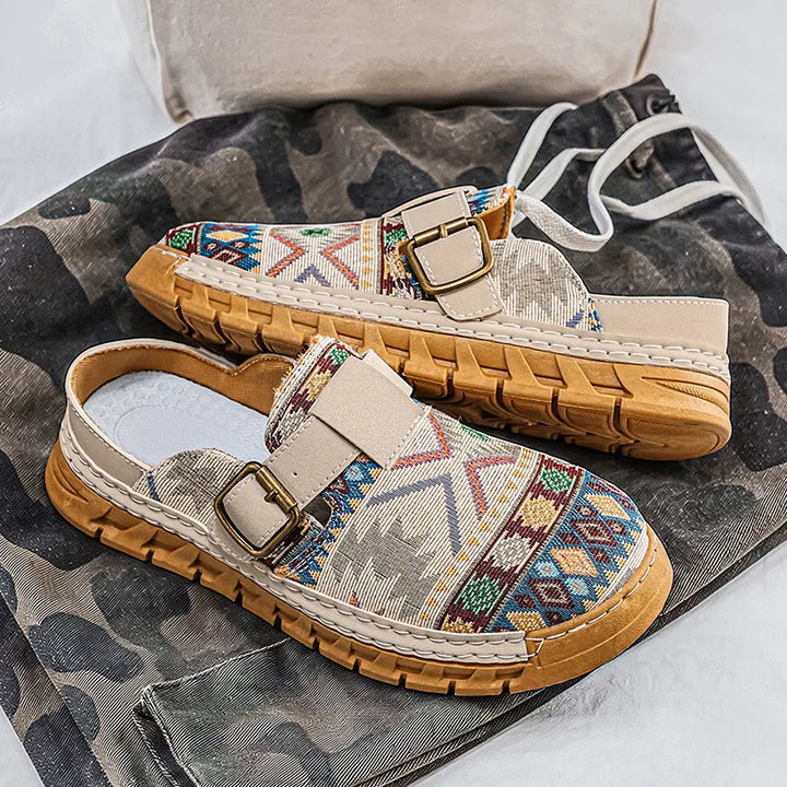 Hannah | Boho-mønstrede slip-on-mules