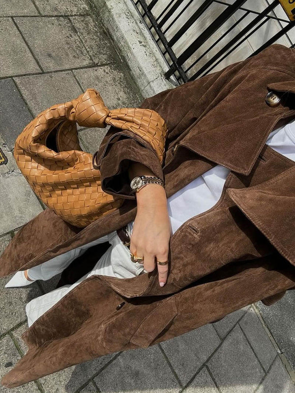 Olivia – Klassisk trenchcoat i ruskind