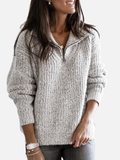 Marianne | Cardigan med lynlås og høj hals