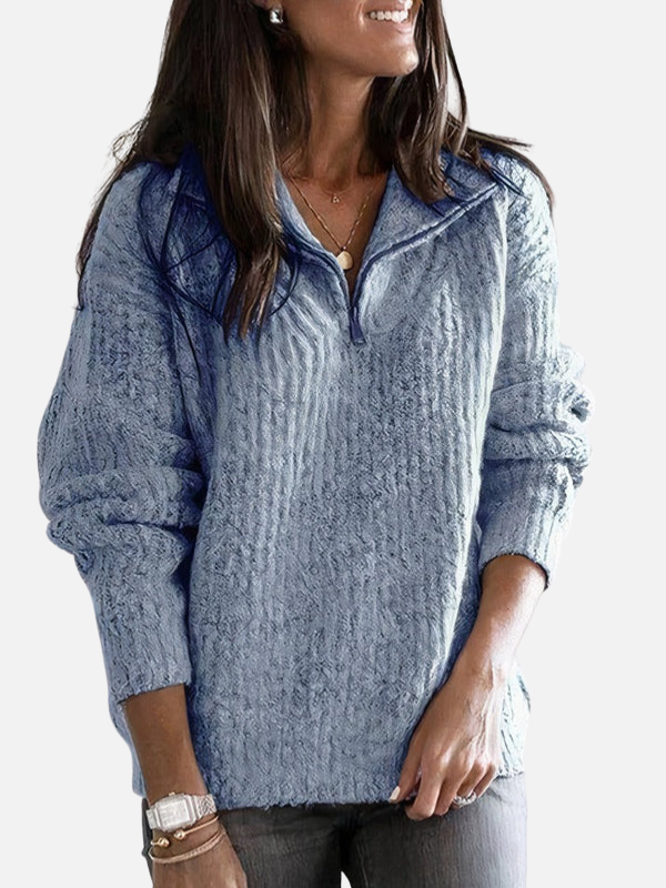 Marianne | Cardigan med lynlås og høj hals