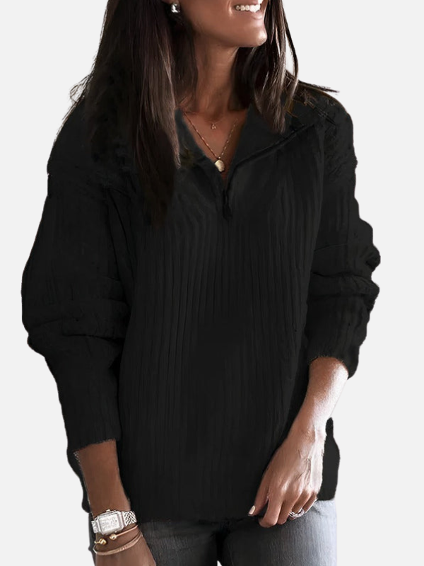 Marianne | Cardigan med lynlås og høj hals