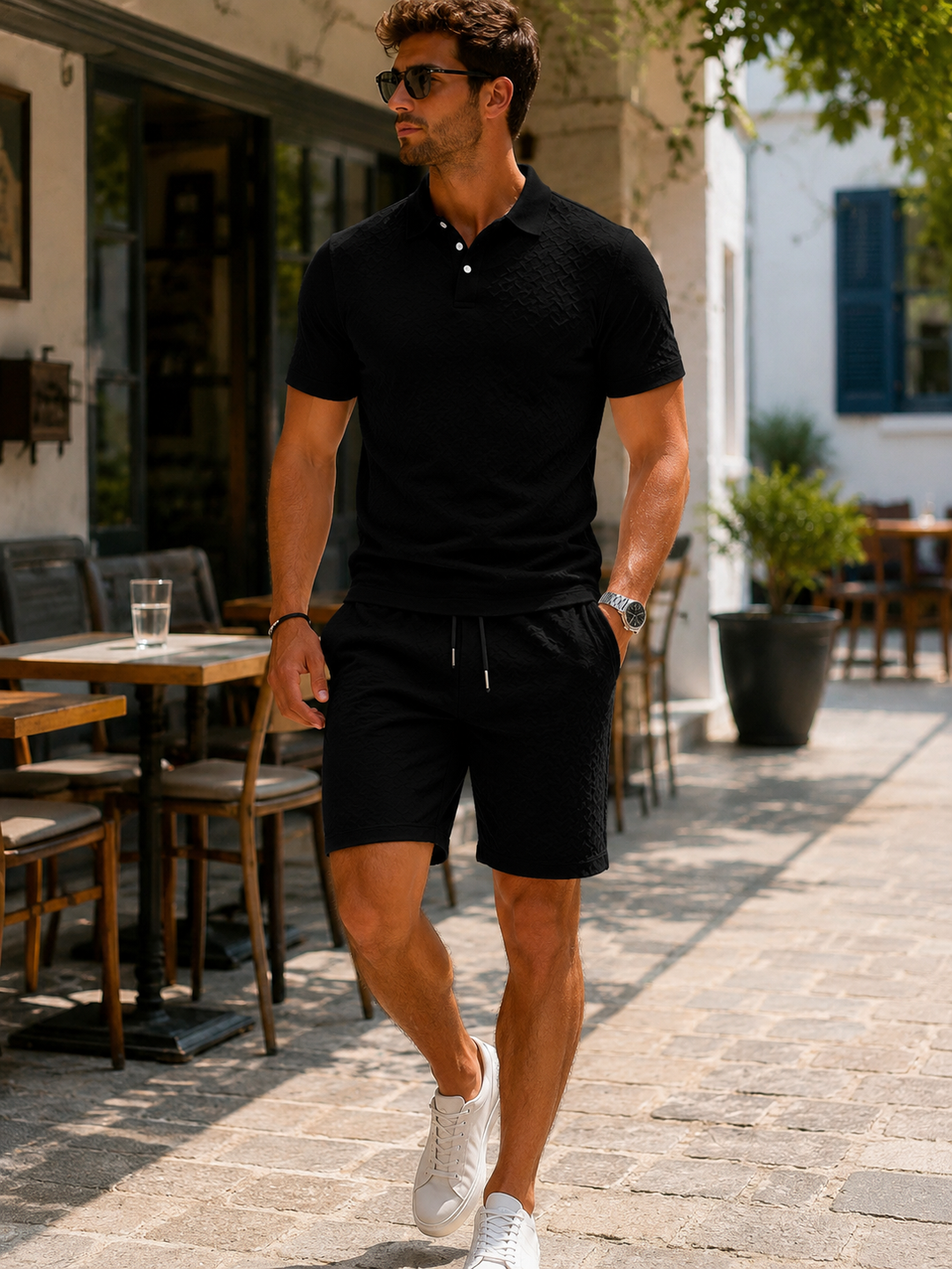 Mason | Elegant polo- og shorts-sæt