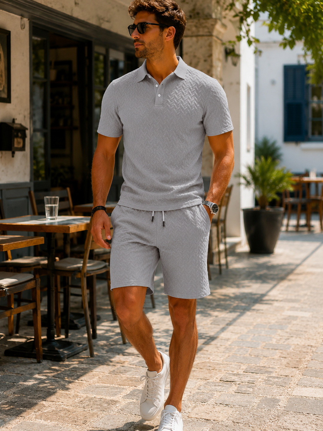 Mason | Elegant polo- og shorts-sæt