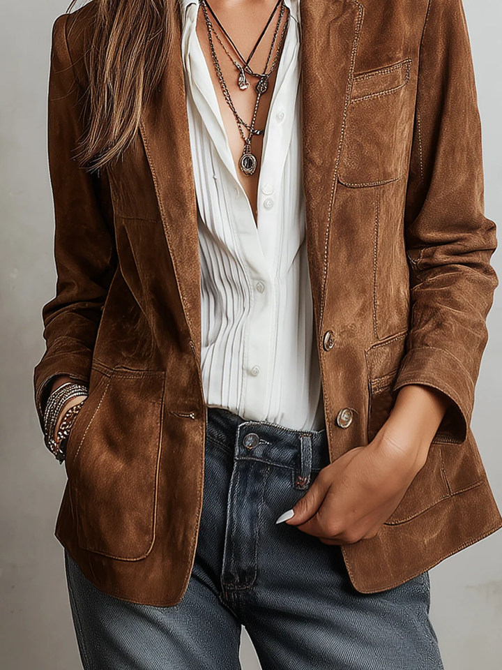 Marcelle | Brun vintage-blazer