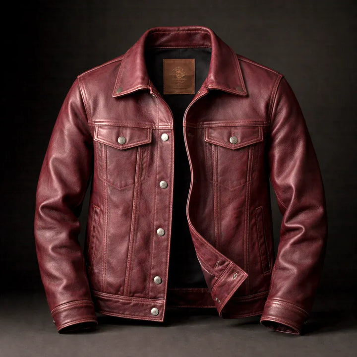 Veste en Cuir Vintage DONACCI