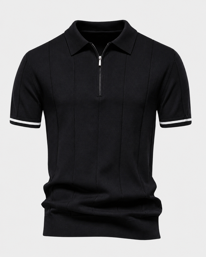 Clark | Polo-Shirt à Zip Strick