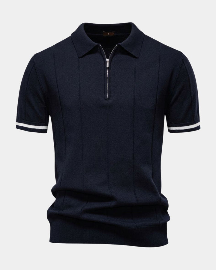 Clark | Polo-Shirt à Zip Strick