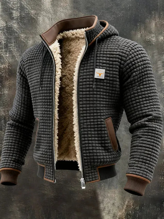 Vaffeljakke med sherpafor DONACCI